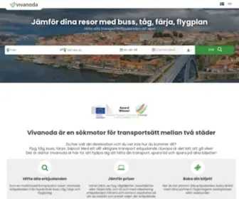 Vivanoda.se(Hitta det bästa sättet att resa och spara tid) Screenshot
