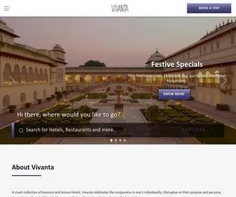 Vivantahotels.com(Book Business Hotels & Contemporary Resorts in India) Screenshot