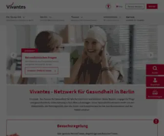 Vivantes.de(Krankenhäuser in Berlin) Screenshot