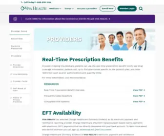 Vivaprovider.com(VIVA Health) Screenshot