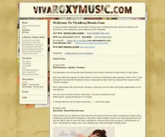 Vivaroxymusic.com(Roxy Music) Screenshot