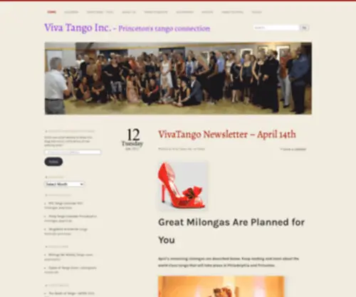 Vivatango.org(Viva Tango Inc) Screenshot