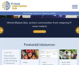 Vivaxmalaria.org(Knowledge sharing for relapsing malaria) Screenshot