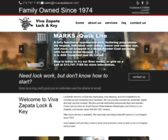 Vivazapatalock.com(Viva Zapata Lock & Key) Screenshot