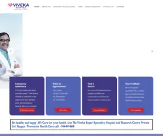 Vivekahospitals.com(Health First) Screenshot