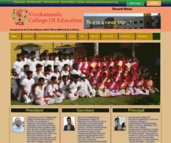 Vivekanandace.org(Teachers Training College) Screenshot