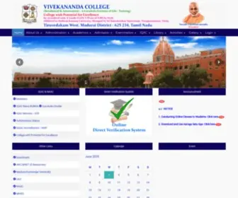 Vivekanandacollege.ac.in(Vivekananda College) Screenshot