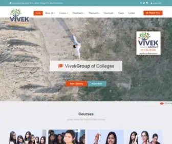 Vivekcollege.ac.in(Vivek College) Screenshot