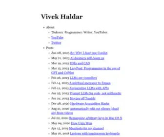 Vivekhaldar.com(Vivek Haldar) Screenshot