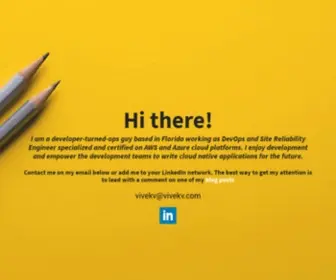 Vivekv.com(I'm Vivek) Screenshot