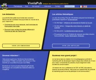 Vivelapub.fr(Le blog d'analyse des tendances publicitaires) Screenshot