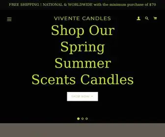 Viventecandles.com(Vivente candles) Screenshot