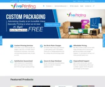 Viveprinting.com(Online Custom Printing Company) Screenshot