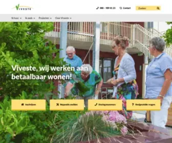 Viveste.nl(Viveste, een slagvaardige en krachtige woningcorporatie) Screenshot