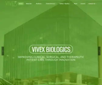 Vivex.com(Vivex Biologics) Screenshot