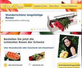 Vivianasrosen.ch(Bestellen Sie frische und grossblütige Rosen im Online) Screenshot