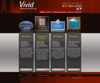 Vividmfg.com(Custom Engraved Name Plates & Signage) Screenshot