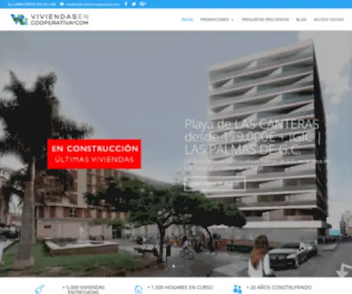 Viviendasencooperativa.com(Únicas viviendas en España de obra nueva) Screenshot