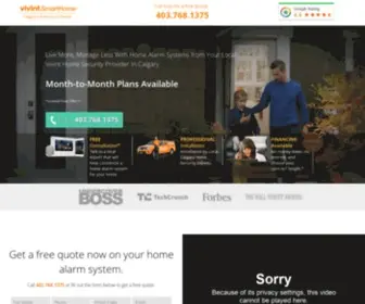 Vivintsmarthomesecuritycalgary.com(Smart Home Alarm Systems & Security Devices) Screenshot
