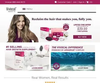 Viviscal.com(Viviscal Hair Growth Vitamins & Hair Care Products) Screenshot