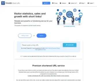Vivoldi.com(URL단축 링크주소 줄이기 단축URL 사이트) Screenshot