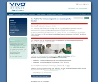 Vivoscience.de(Immunologische und toxikologische Studien) Screenshot