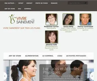 Vivresainement.com(Vivre Sainement) Screenshot