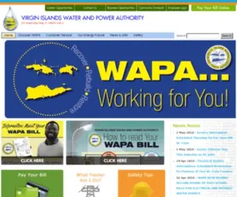 Viwapa.vi(The U. S. Virgin Islands Water and Power Authority (WAPA)) Screenshot