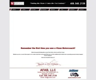 Vixenrv.com(Vixen 21 Motorcoach Website) Screenshot