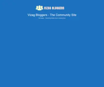 Vizagbloggers.com(Vizag Bloggers) Screenshot