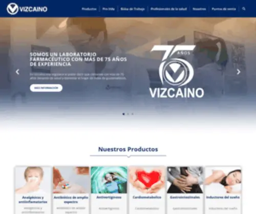 Vizcainosa.com(Laboratorios Vizcaino) Screenshot