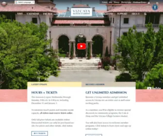 Vizcaya.org(Vizcaya Museum & Gardens) Screenshot