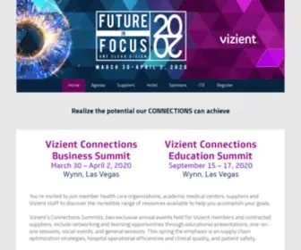 Vizientconnectionssummit.com(2020 Vizient Connections Education Summit) Screenshot