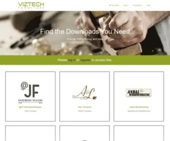 Viztechfurniture.com(Download Files From Amish Furniture Builders) Screenshot