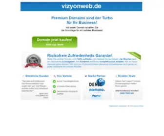 Vizyonweb.de(Domain kaufen) Screenshot