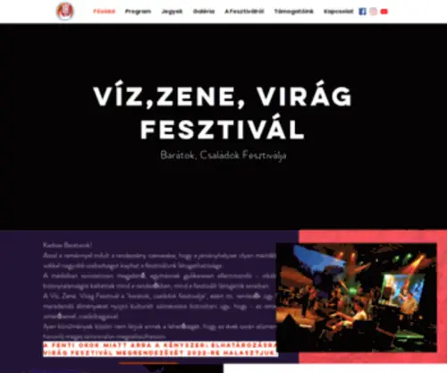 Vizzenevirag.com(Főoldal) Screenshot