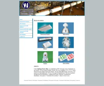 Vjlightingfixture.com(V & J Lighting Fixture MFG) Screenshot