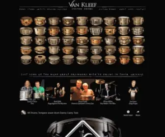 VKdrums.com(Van Kleef Custom Drums) Screenshot