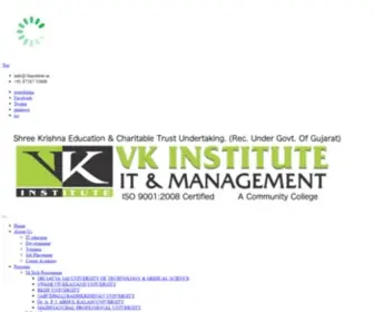 Vkinstitute.in(VK Institute Home) Screenshot