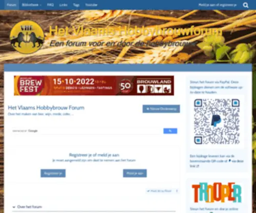 Vlaamshobbybrouwforum.be(Het Vlaams Hobbybrouw Forum) Screenshot