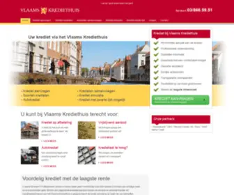 Vlaamskrediethuis.be(Goedkope kredieten via Vlaams Krediethuis) Screenshot