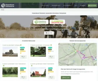 Vlaanderen-Fietsland.be(Fietsroutes en fietsknooppunten in Vlaanderen) Screenshot