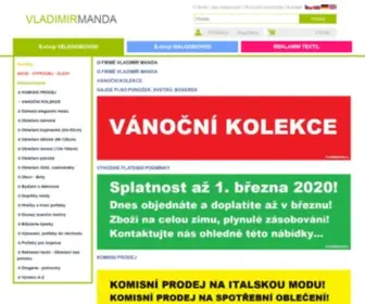 Vladimirmanda.cz(Dětské oblečení textil) Screenshot