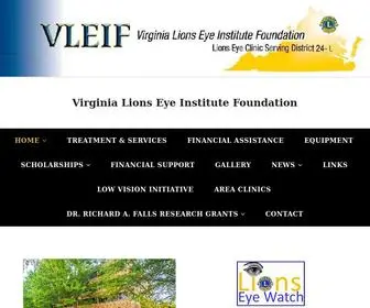 Vleif.org(Virginia Lions Eye Institute Foundation) Screenshot