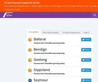 Vline.com.au(Regional public transport for Victoria) Screenshot