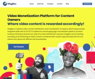 Vlogbox.com(Video Monetization Platform) Screenshot