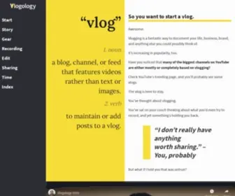 Vlogology.com(Learn How To Vlog and Start Vlogging Today (FREE Guide and Lessons)) Screenshot