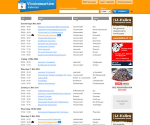 Vlooienmarktenkalender.nl(Vlooienmarkten Kalender) Screenshot