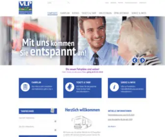 VLP-Passau.de(VLP Verkehrsgemeinschaft Landkreis Passau) Screenshot