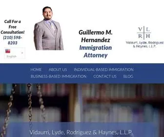 VLrhimmigration.com(San Antonio's Top Immigration Lawyers) Screenshot